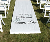 Two Shall Become One Aisle Runner