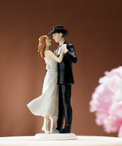 A Sweet Western Embrace Cake Topper