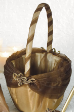 Bronze Elegance Flower Girl Basket