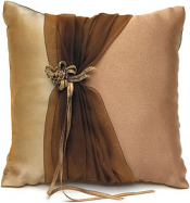 Bronze Elegance Square Ring Pillow