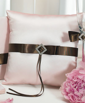 Chocolate & Strawberry Cream Square Ring Pillow