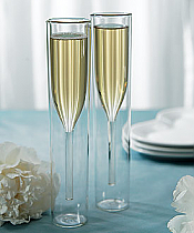 Contemporary Double-walled Champagne Flutes