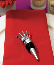 King Crown with Crystals Wine Stopper in Gift Packaging