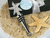 Chrome Starfish Design Wine Stopper