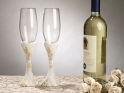 Beach Theme Toasting Glasses