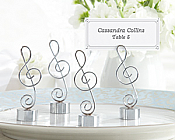 Love Songs - Silver-Finish Music Note Place Card/Photo Holder