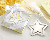 A Star is Born! - Metal Bookmark with White Silk Tassel