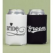 Bride & Groom Can Coolers