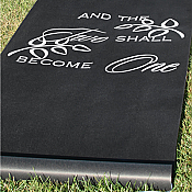 Black Two Become One Aisle Runner