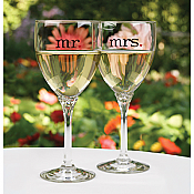 Mr & Mrs Wine Glasses