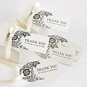 Ivory Vintage Floral Favor Cards