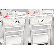 Satin and Lace Chair Sashes