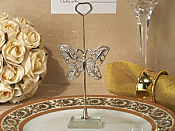 Silver Butterfly Place Card Holder