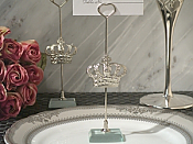 Silver Royal Crown Place Card Holder