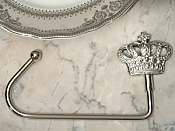 Silver Royal Crown Bag Holder