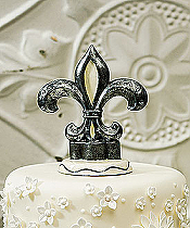 Decorative Fleur De Lis Cake Topper