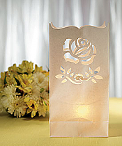 Light The Way Luminary Bags with Rose Pattern