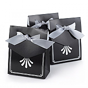 Art Deco Tent Favor Boxes - Silver