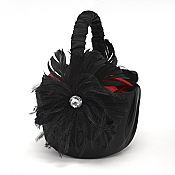 Black Feathered Flair Basket