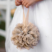 Burlap Kissing Ball