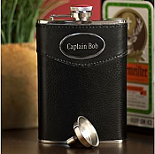 Personalized 8 oz. Leather Flask