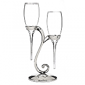 Raindrop Flutes with Swirl Stand