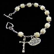 Wedding Rosary Bracelet - Mother of Pearl